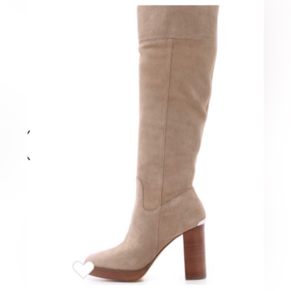 NEW MICHAEL KORS Regina sz 10 REGINA platform boot Dark Khaki SUEDE